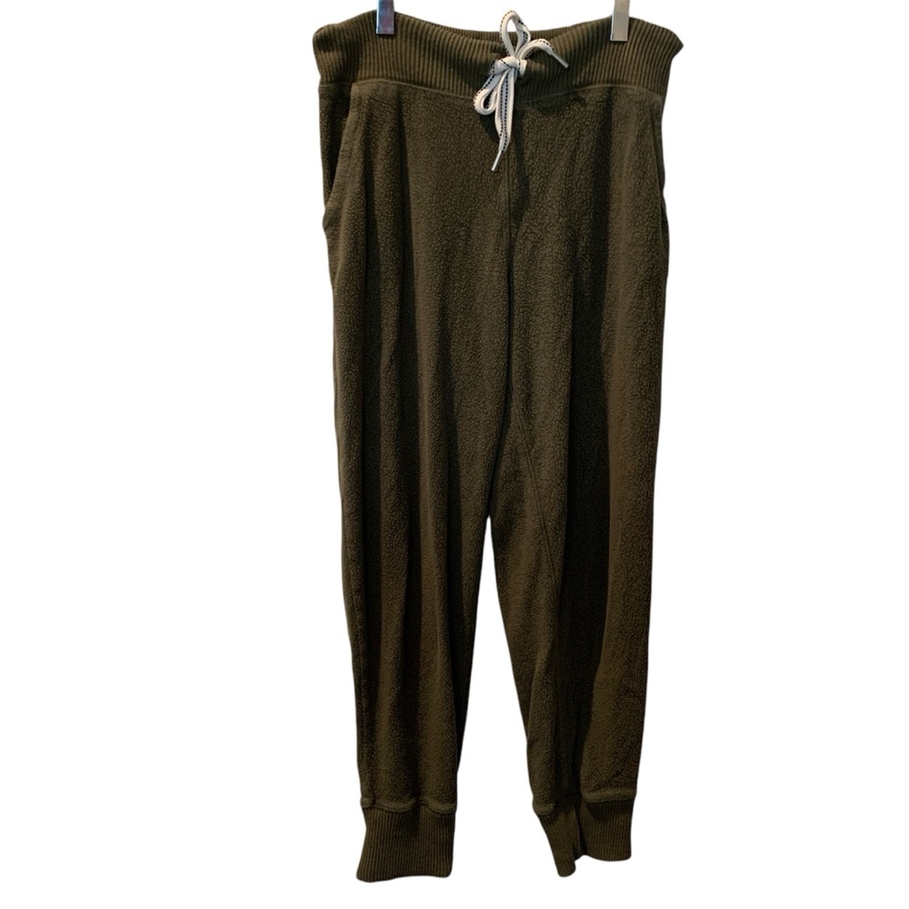 AERIE Women’s Olive Green Fleece Jogger Style Lounge Sweatpants Medium Cabincore